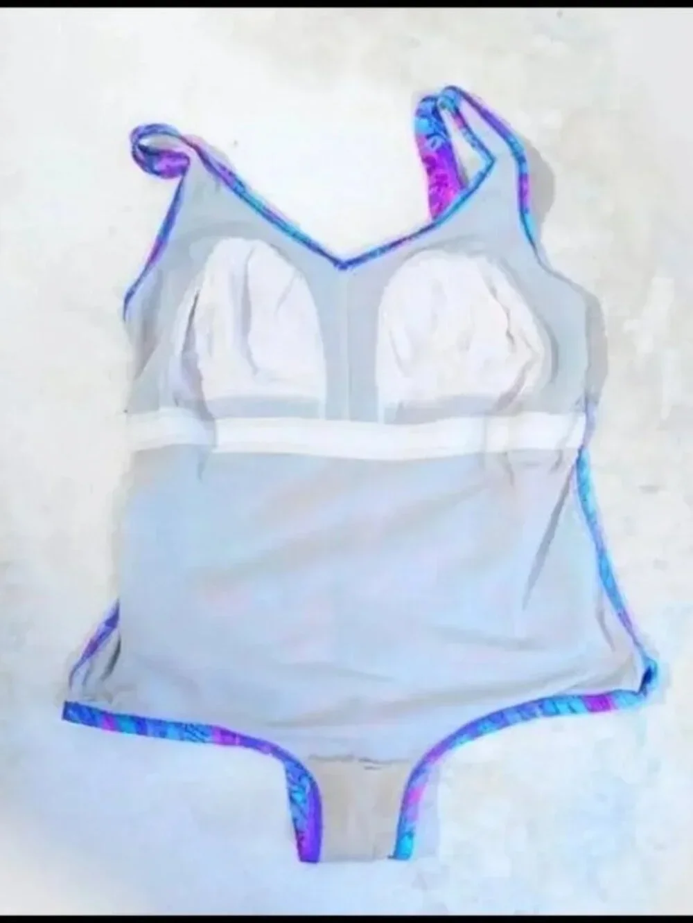 Plus Size One Piece Swimsuit Curvy Vintage Bathing Suit with Low Back -80s